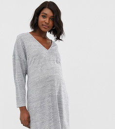 Платье мини с поясом ASOS DESIGN Maternity-Серый
