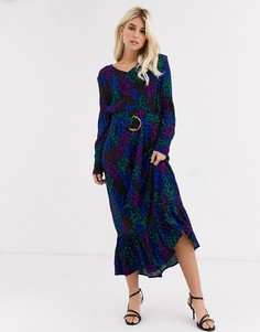 Платье миди с леопардовым принтом Fabienne Chapot-Мульти