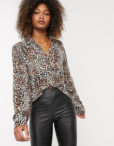 Рубашка с леопардовым принтом b.Young-Мульти