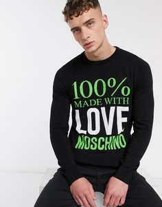 Джемпер с надписью Love Moschino-Черный
