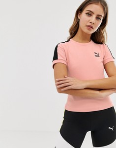Розовая футболка с логотипом Puma Exlcusive-Розовый