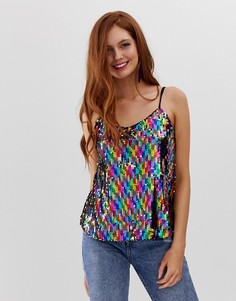 Топ с пайетками Vero Moda-Мульти