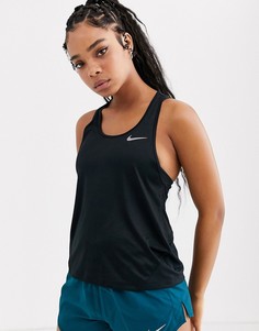 Черная майка-борцовка Nike Running Miler-Черный