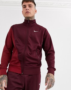 Худи бордового/красного цвета с молнией и логотипом Nike-Красный
