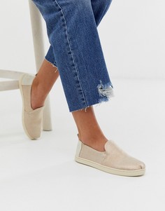 Золотисто-розовые эспадрильи TOMS-Бежевый