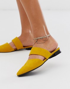 Золотистый браслет на ногу из цепочки ASOS DESIGN-Золотой
