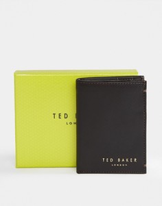 Кожаный бумажник двойного сложения Ted Baker Zacks-Коричневый
