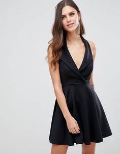 Короткая расклешенная юбка ASOS DESIGN-Черный
