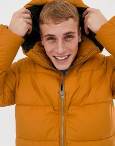 Дутое пальто с заниженной линией плеч Jack & Jones Core-Оранжевый