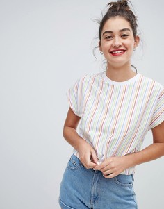 Топ с эластичным краем и полосками ASOS DESIGN-Мульти