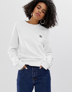 Белый свитшот с круглым вырезом adidas Originals Essential