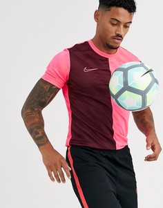 Розово-бордовая футболка с принтом Nike Football academy-Розовый