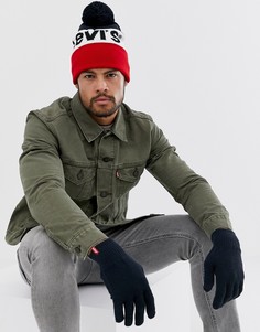 Подарочный набор с шапкой и варежками в полоску Levis-Мульти Levis®
