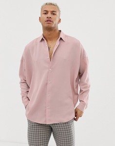 Розовая oversize-рубашка ASOS DESIGN-Розовый