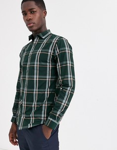 Темно-зеленая рубашка в клетку Jack & Jones Premium-Зеленый