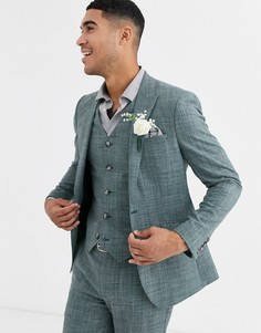 Зеленый приталенный пиджак ASOS DESIGN wedding