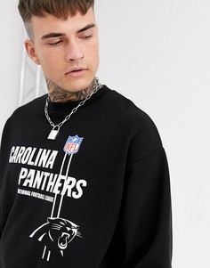Черный свитшот с принтом \NFL Panthers\" ASOS DESIGN