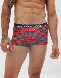 Красные боксеры-брифы из микрофибры с логотипом Calvin Klein ID-Красный