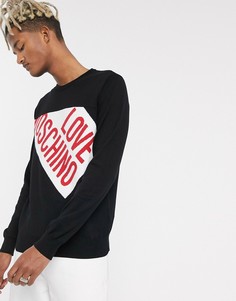 Жаккардовый джемпер Love Moschino-Черный