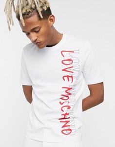 Футболка с логотипом Love Moschino-Белый