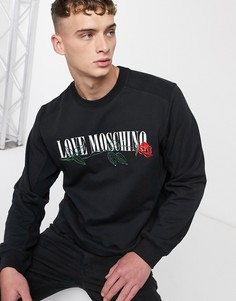 Свитшот с круглым вырезом Love Moschino-Черный