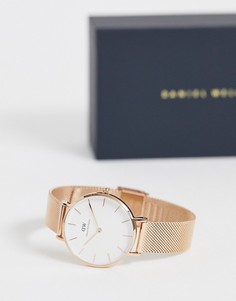 Часы цвета розового цвета с сетчатым браслетом Daniel Wellington DW00100163-Золотой