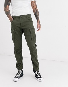 Зеленые брюки-карго Jack & Jones-Зеленый