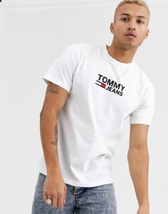 Белая футболка с логотипом-флагом Tommy Jeans classics-Белый