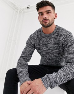 Вязаный джемпер в рыбацком стиле Brave Soul-Серый