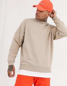 Бежевый oversize-свитшот ASOS DESIGN