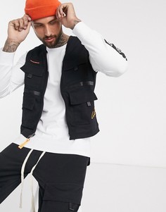 Черный жилет в стиле милитари The Couture Club