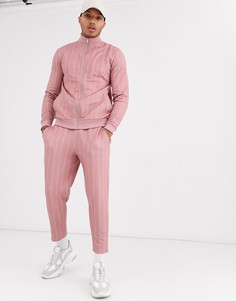 Спортивный костюм с джоггерами в тонкую полоску ASOS DESIGN-Розовый