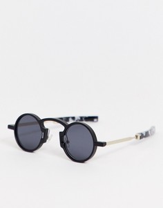 Круглые солнцезащитные очки черного цвета Spitfire-Черный