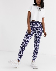 Джоггеры с логотипом Love Moschino-Синий