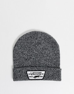 Черная/белая шапка-бини Vans-Черный