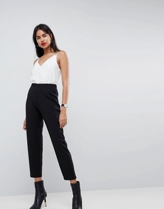 Черные суженные книзу брюки ASOS DESIGN-Черный