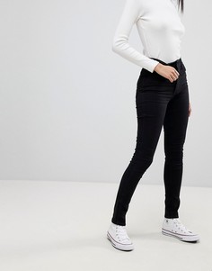 Супероблегающие джинсы с завышенной талией Levis Line 8-Черный