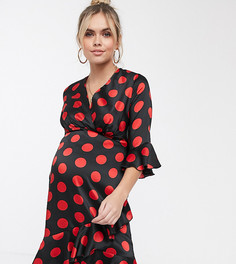 Чайное платье с запахом и принтом Blume Maternity-Мульти