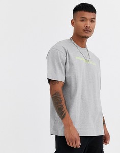 Серая oversize-футболка с логотипом Good For Nothing-Серый
