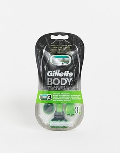 Одноразовые бритвы Gillette - Body (3 шт.)-Бесцветный