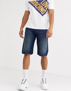 Джинсовые шорты с логотипом сзади Love Moschino-Черный