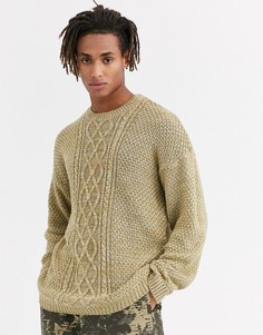Свободный бежевый джемпер ASOS DESIGN-Коричневый