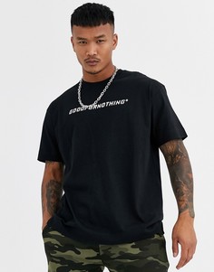 Черная oversize-футболка с логотипом Good For Nothing-Черный