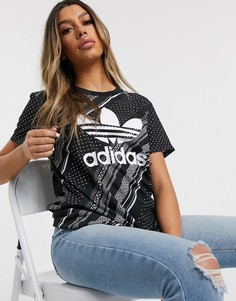 Футболка с логотипом adidas Originals-Черный