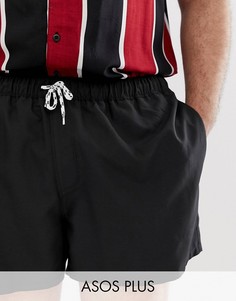 Черные короткие шорты для плавания ASOS DESIGN Plus-Черный
