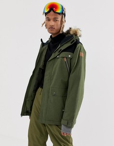 Горнолыжная куртка цвета хаки Quicksilver-Зеленый Quiksilver