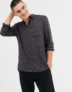 Рубашка со звериным принтом Bellfield-Черный