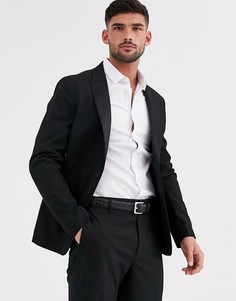 Черный облегающий пиджак-смокинг ASOS DESIGN