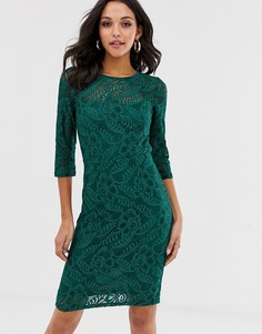 Кружевное платье с подкладкой Paper Dolls-Зеленый