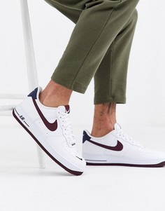 Белые кроссовки с логотипом Nike Air Force 1 07 CJ8731-100-Белый